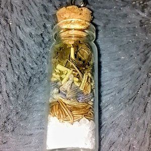 Intelligence spell jar- good grades spell- Spell jar necklace- Intelligence jar